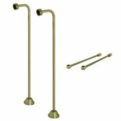 Vintage CCK463 Single Offset Supply Line With Wall Bracket Combo, Antique Brass