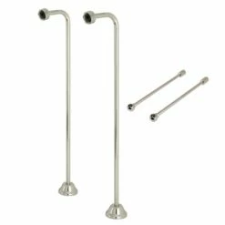 Vintage CCK466 Single Offset Supply Line With Wall Bracket Combo, Polished Nickel