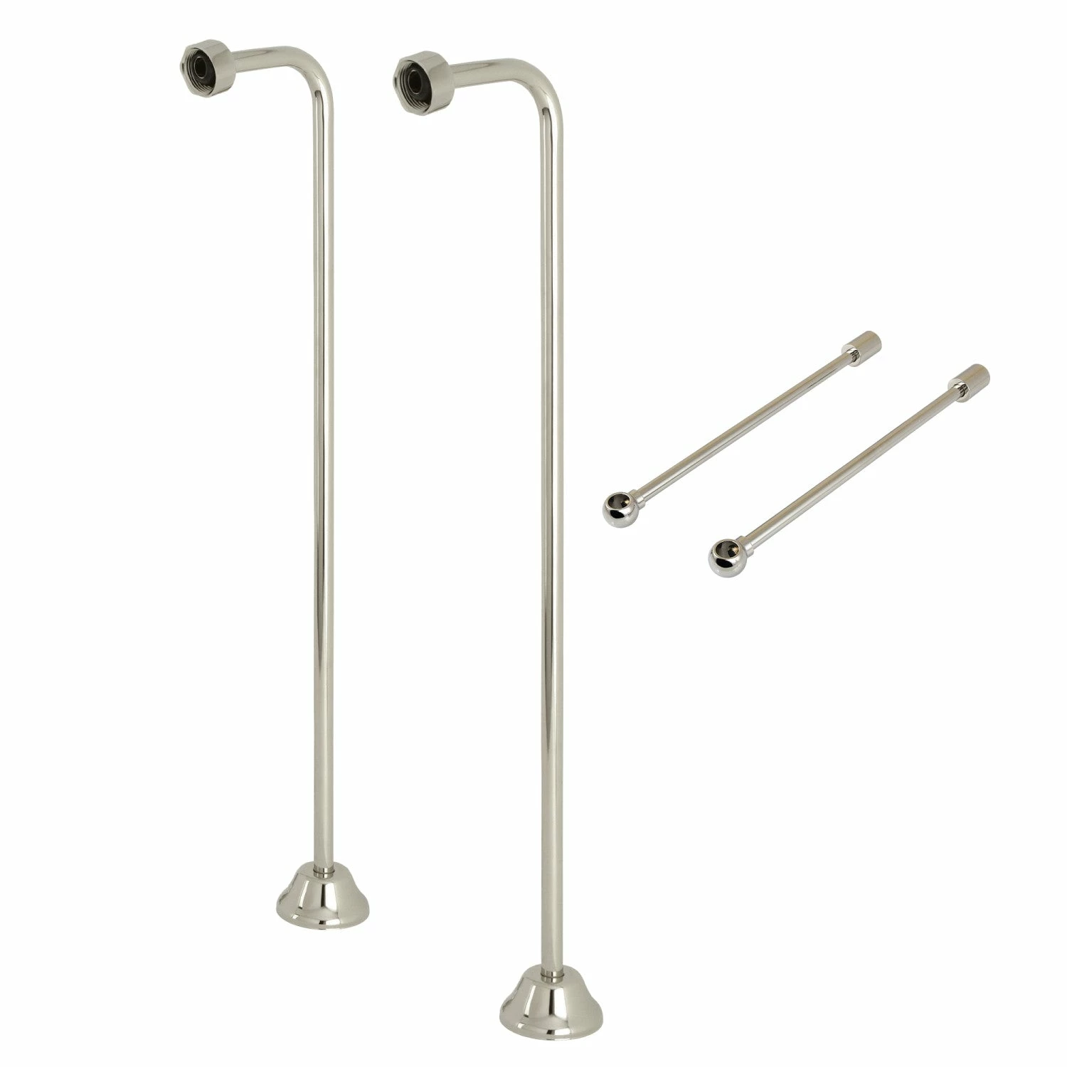 Vintage CCK466 Single Offset Supply Line With Wall Bracket Combo, Polished Nickel