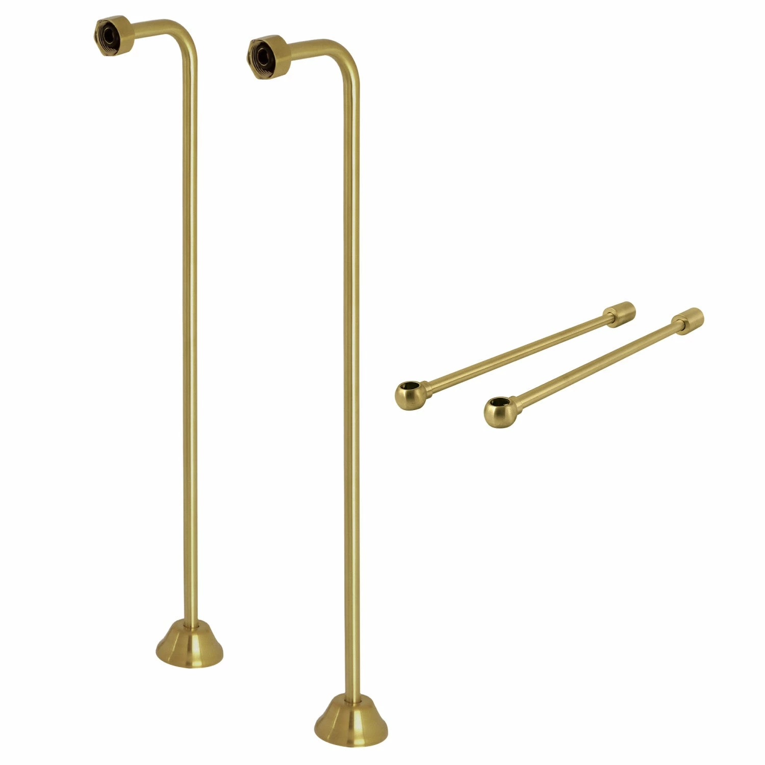 Vintage CCK467 Single Offset Supply Line With Wall Bracket Combo, Brushed Brass