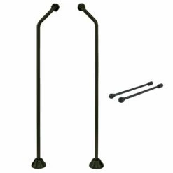 Vintage CCK470 Double Offset Supply Line With Wall Bracket Combo, Matte Black