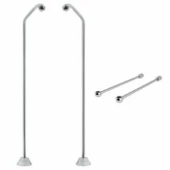 Vintage CCK471 Double Offset Supply Line With Wall Bracket Combo, Polished Chrome