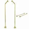 Vintage CCK472 Double Offset Supply Line With Wall Bracket Combo, Polished Brass