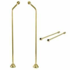 Vintage CCK472 Double Offset Supply Line With Wall Bracket Combo, Polished Brass