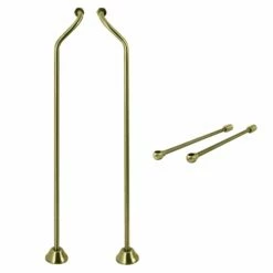 Vintage CCK473 Double Offset Supply Line With Wall Bracket Combo, Antique Brass