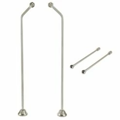 Vintage CCK476 Double Offset Supply Line With Wall Bracket Combo, Polished Nickel