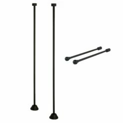 Vintage CCK480 Straight Supply Line With Wall Bracket Combo, Matte Black