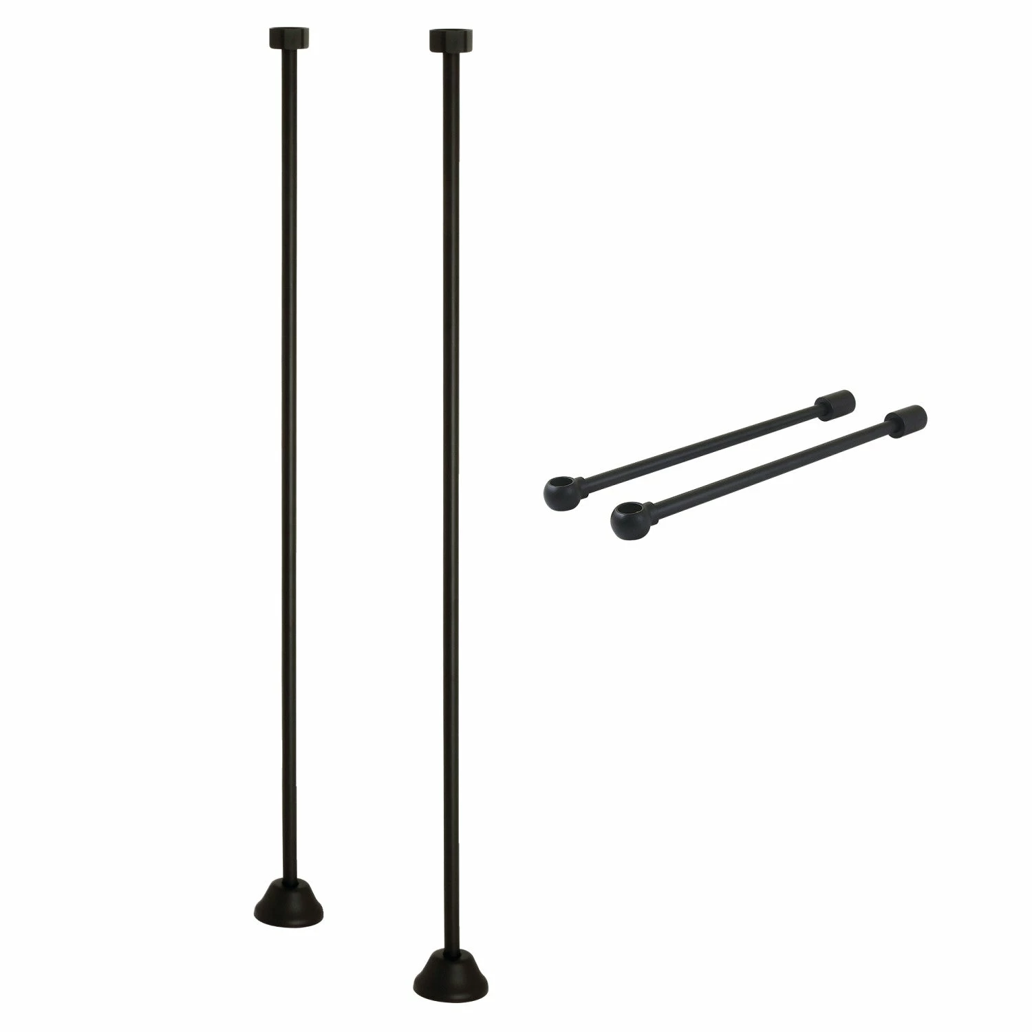 Vintage CCK480 Straight Supply Line With Wall Bracket Combo, Matte Black