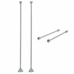 Vintage CCK481 Straight Supply Line With Wall Bracket Combo, Polished Chrome