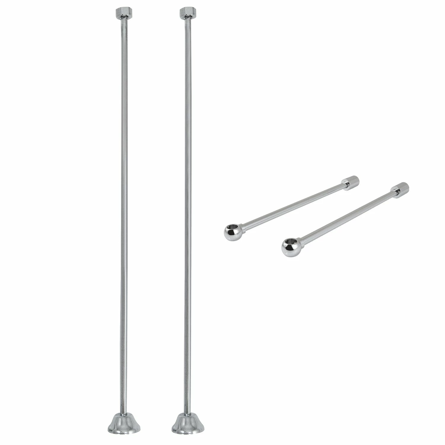 Vintage CCK481 Straight Supply Line With Wall Bracket Combo, Polished Chrome