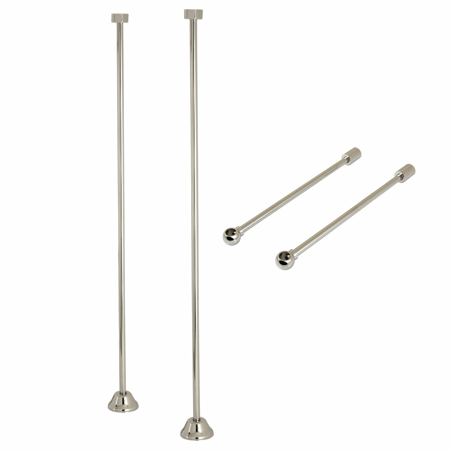 Vintage CCK486 Straight Supply Line With Wall Bracket Combo, Polished Nickel