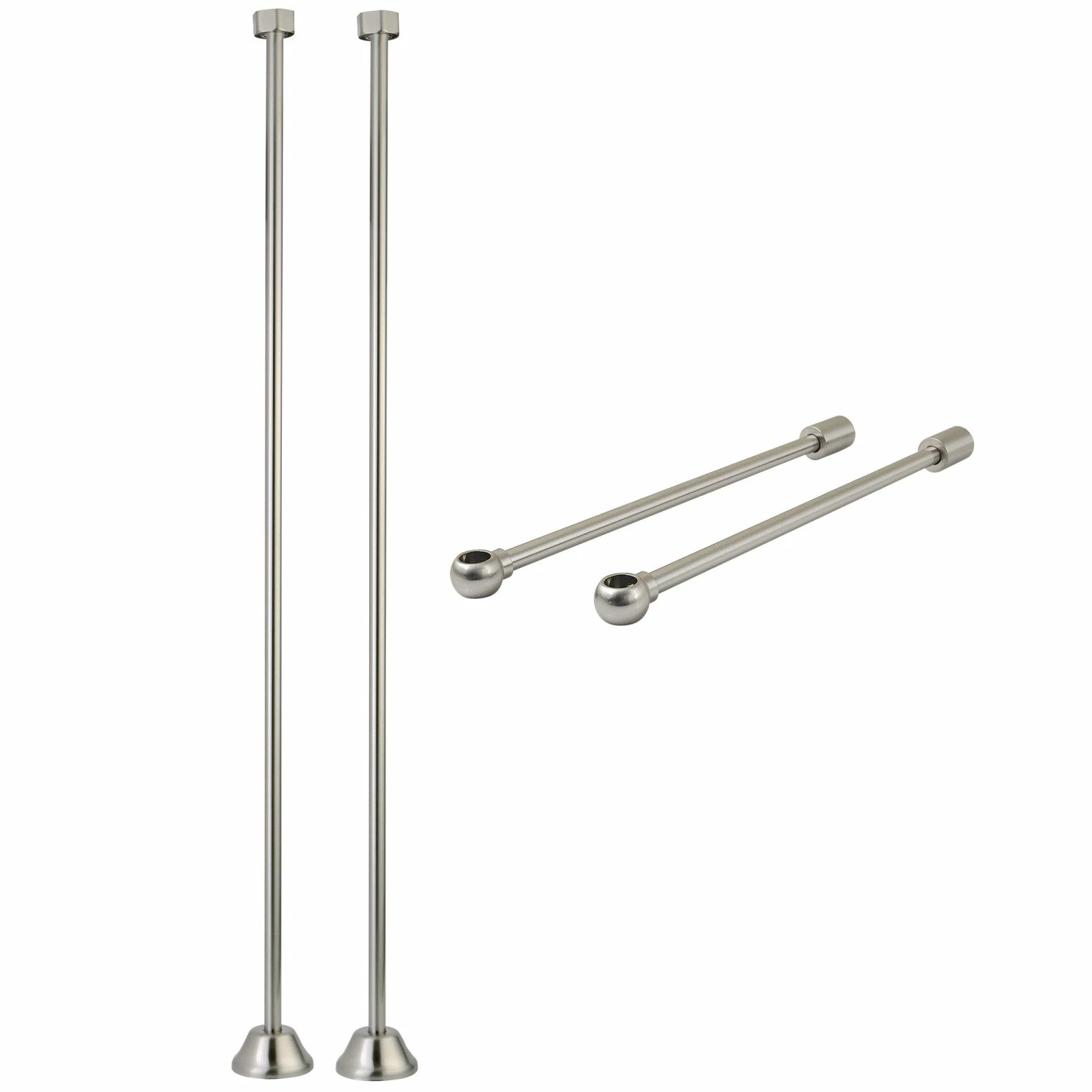 Vintage CCK488 Straight Supply Line With Wall Bracket Combo, Brushed Nickel