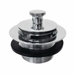 Made To Match DLL201 Brass Lift And Turn Tub Drain, Polished Chrome