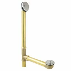 Made To Match DLL3166 21-Inch Brass Lift And Turn Tub Waste And Overflow, Polished Nickel