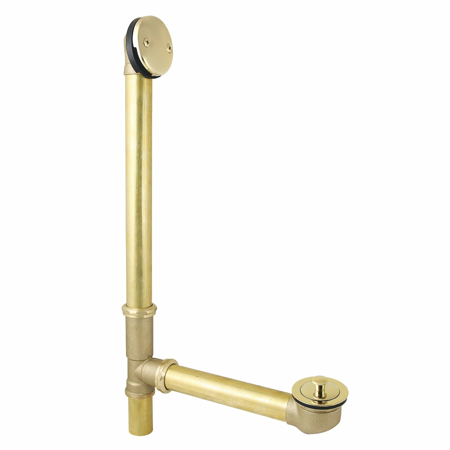 Made To Match DLL3182 23-Inch Brass Lift And Turn Tub Waste And Overflow, Polished Brass