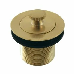 Made To Match DLT15SB 1-1/2-Inch Lift And Turn Tub Drain With 1-1/2-Inch Body Thread, Brushed Brass