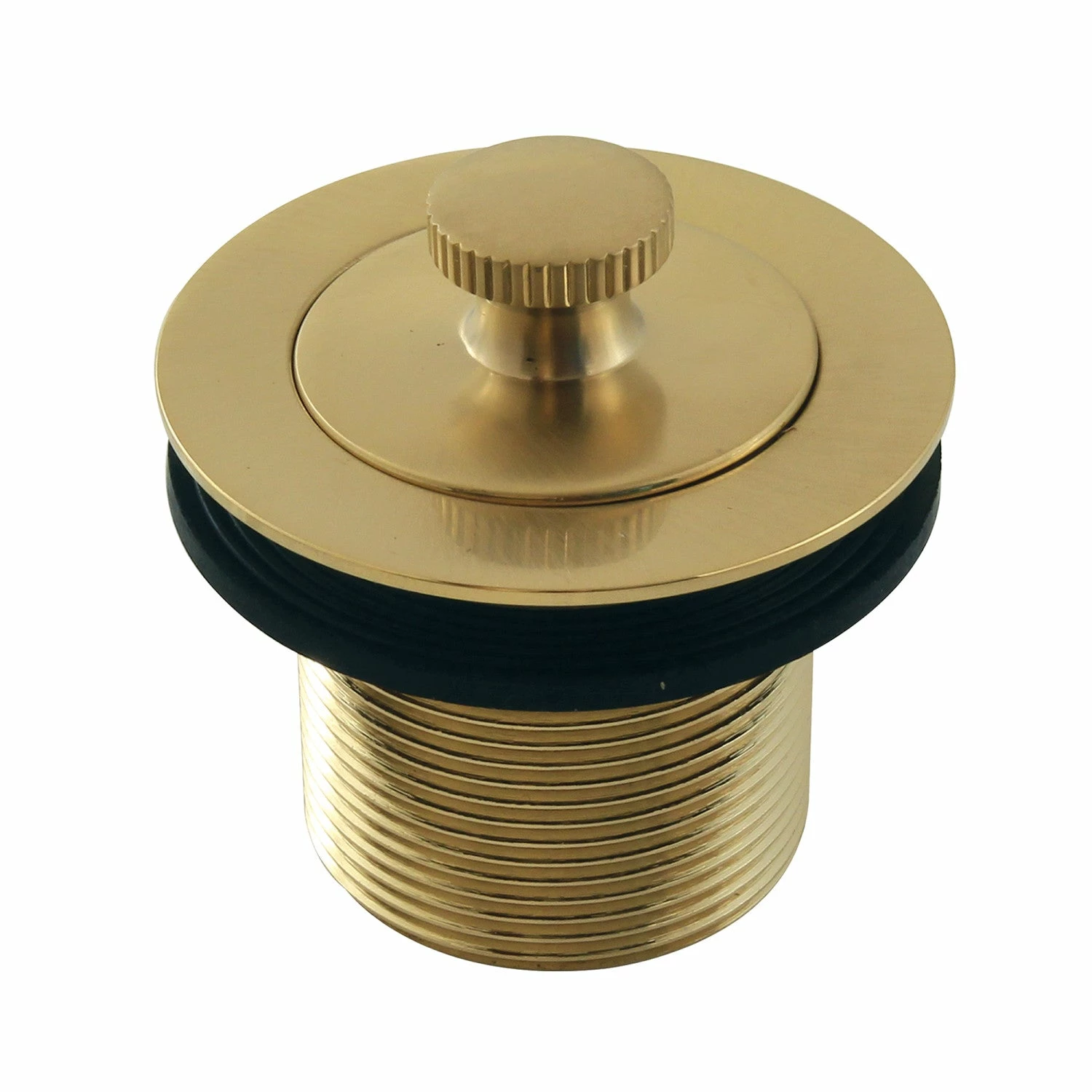 Made To Match DLT15SB 1-1/2-Inch Lift And Turn Tub Drain With 1-1/2-Inch Body Thread, Brushed Brass