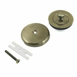 Trimscape DLT5301A3 Zinc Alloy Lift And Turn Tub Drain Conversion Kit, Antique Brass
