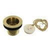 Made To Match DSP15SB 1-1/2-Inch Chain And Stopper Tub Drain With 1-1/2-Inch Body Thread, Brushed Brass