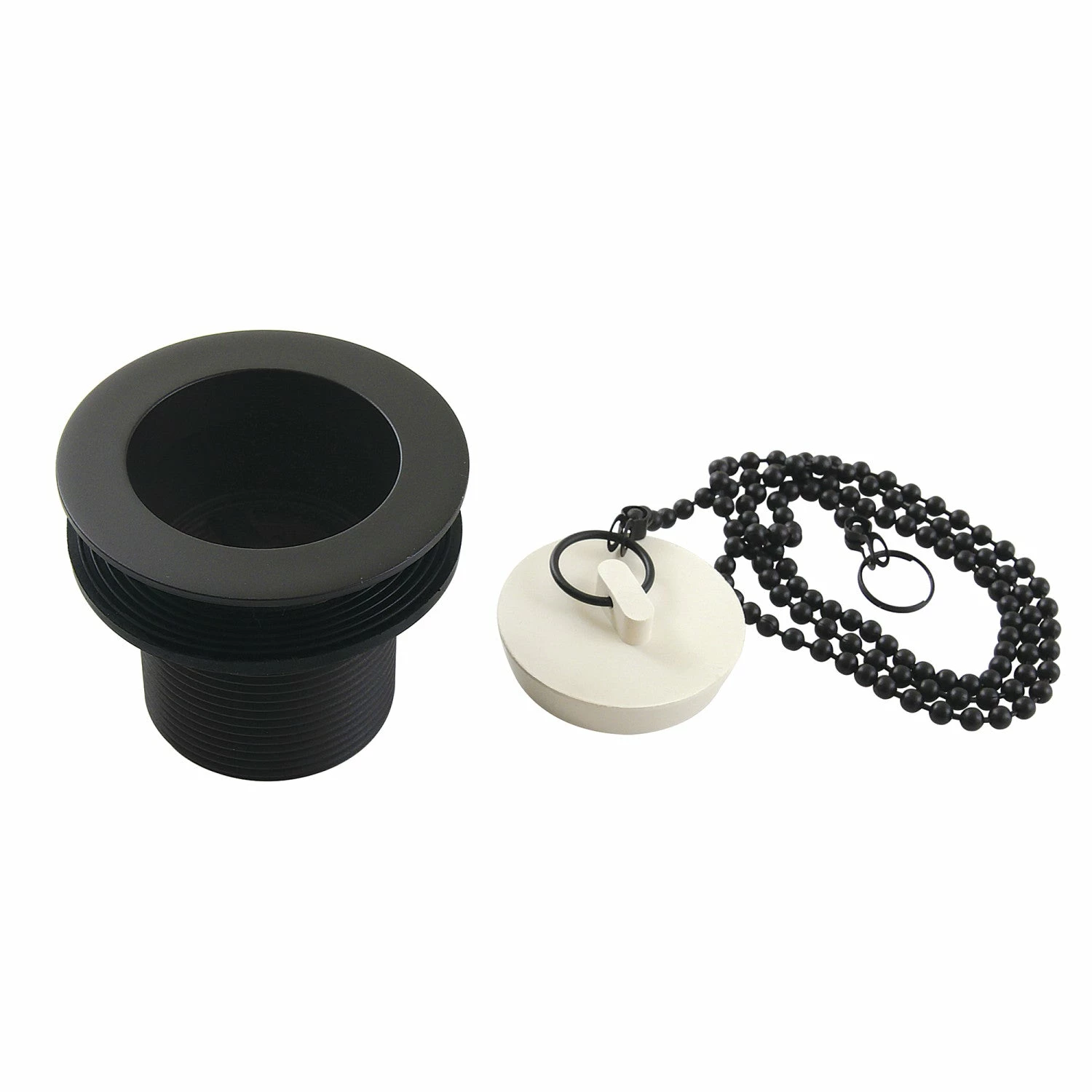 Made To Match DSP17MB 1-1/2-Inch Chain And Stopper Tub Drain With 1-3/4-Inch Body Thread, Matte Black