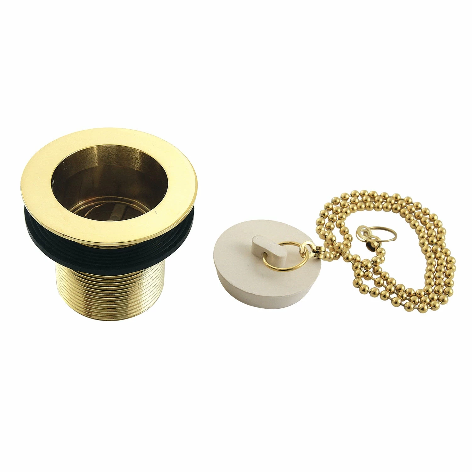 Made To Match DSP17PB 1-1/2-Inch Chain And Stopper Tub Drain With 1-3/4-Inch Body Thread, Polished Brass