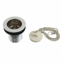 Made To Match DSP20CP 1-1/2-Inch Chain And Stopper Tub Drain With 2-Inch Body Thread, Polished Chrome