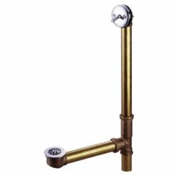 Made To Match DTL1161 21-Inch Brass Trip Lever Tub Waste And Overflow With Grid Strainer, Polished Chrome