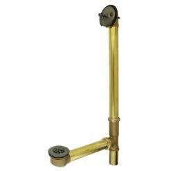 Made To Match DTL1185 23-Inch Brass Trip Lever Tub Waste And Overflow With Grid Strainer, Oil Rubbed Bronze