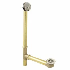 Made To Match DTL1206 25-Inch Brass Trip Lever Tub Waste And Overflow With Grid Strainer, Polished Nickel