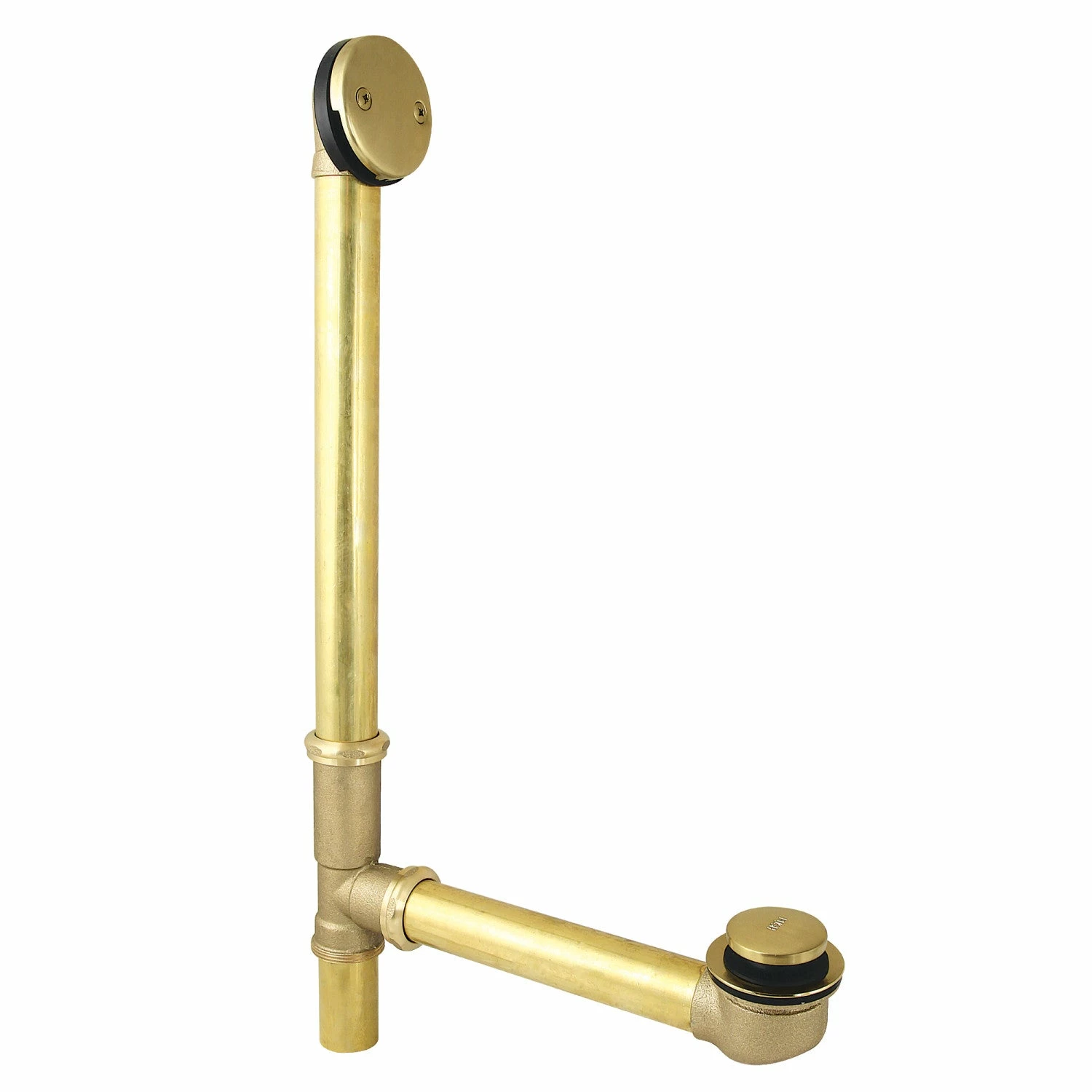 Made To Match DTT2187 23-Inch Brass Toe Touch Tub Waste And Overflow, Brushed Brass