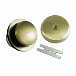 Trimscape DTT5302A3 Zinc Alloy Toe Touch Tub Drain Conversion Kit, Antique Brass