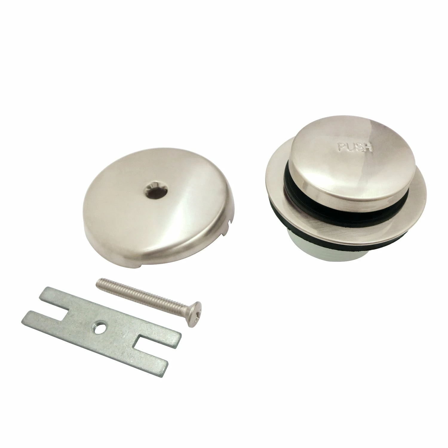 Trimscape DTT5302A6 Zinc Alloy Toe Touch Tub Drain Conversion Kit, Polished Nickel