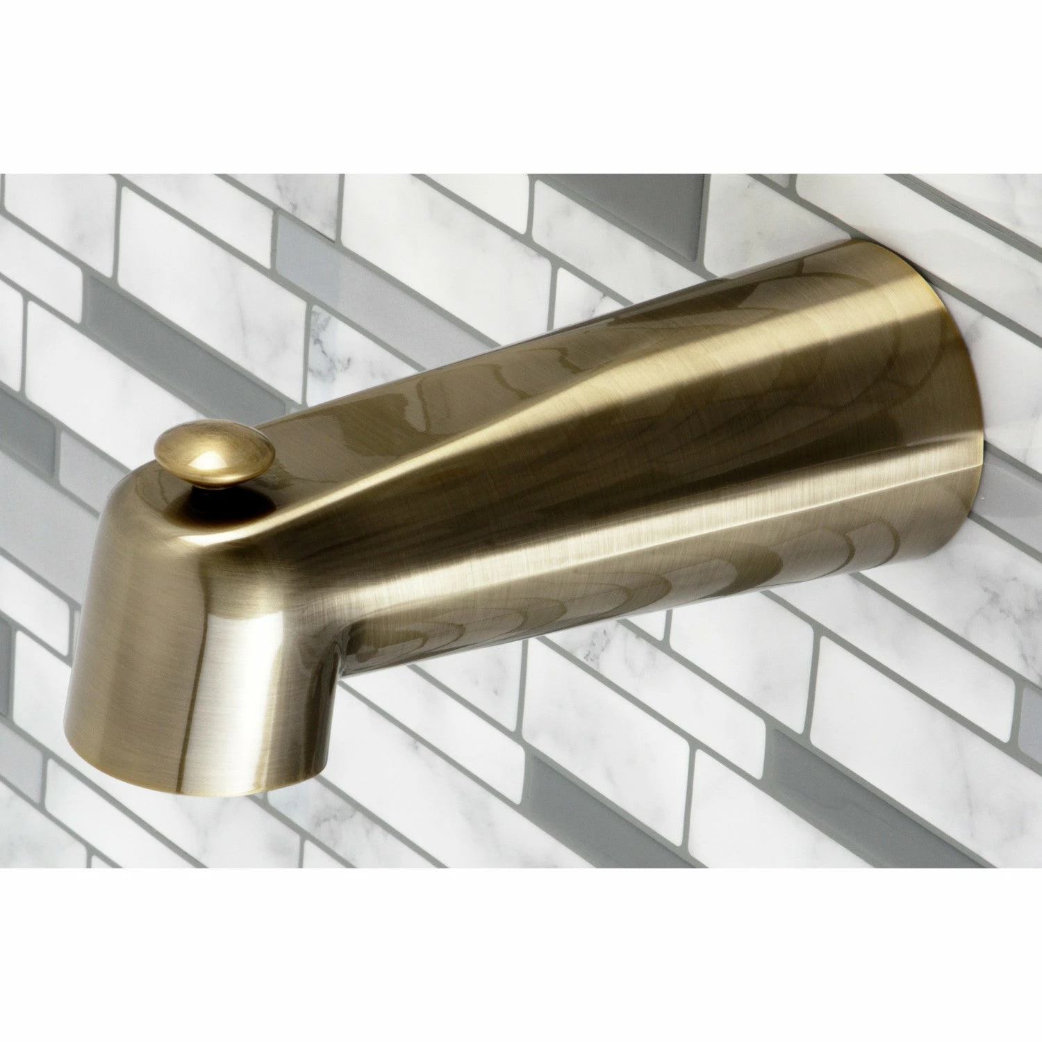 Shower Scape K1089A3 7-Inch Diverter Tub Spout, Antique Brass - Image 2