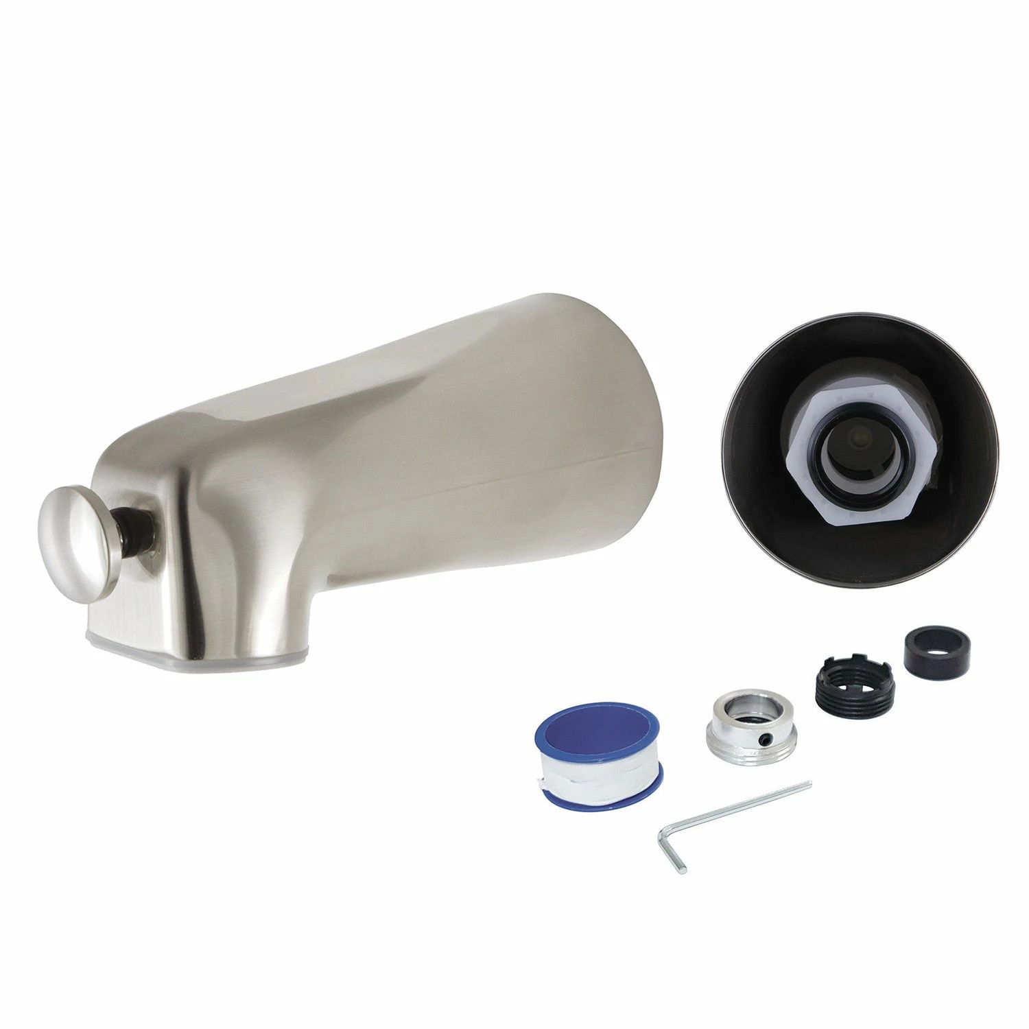 Shower Scape K1263A8 5-1/2 Inch Universal Diverter Tub Spout, Brushed Nickel - Image 2