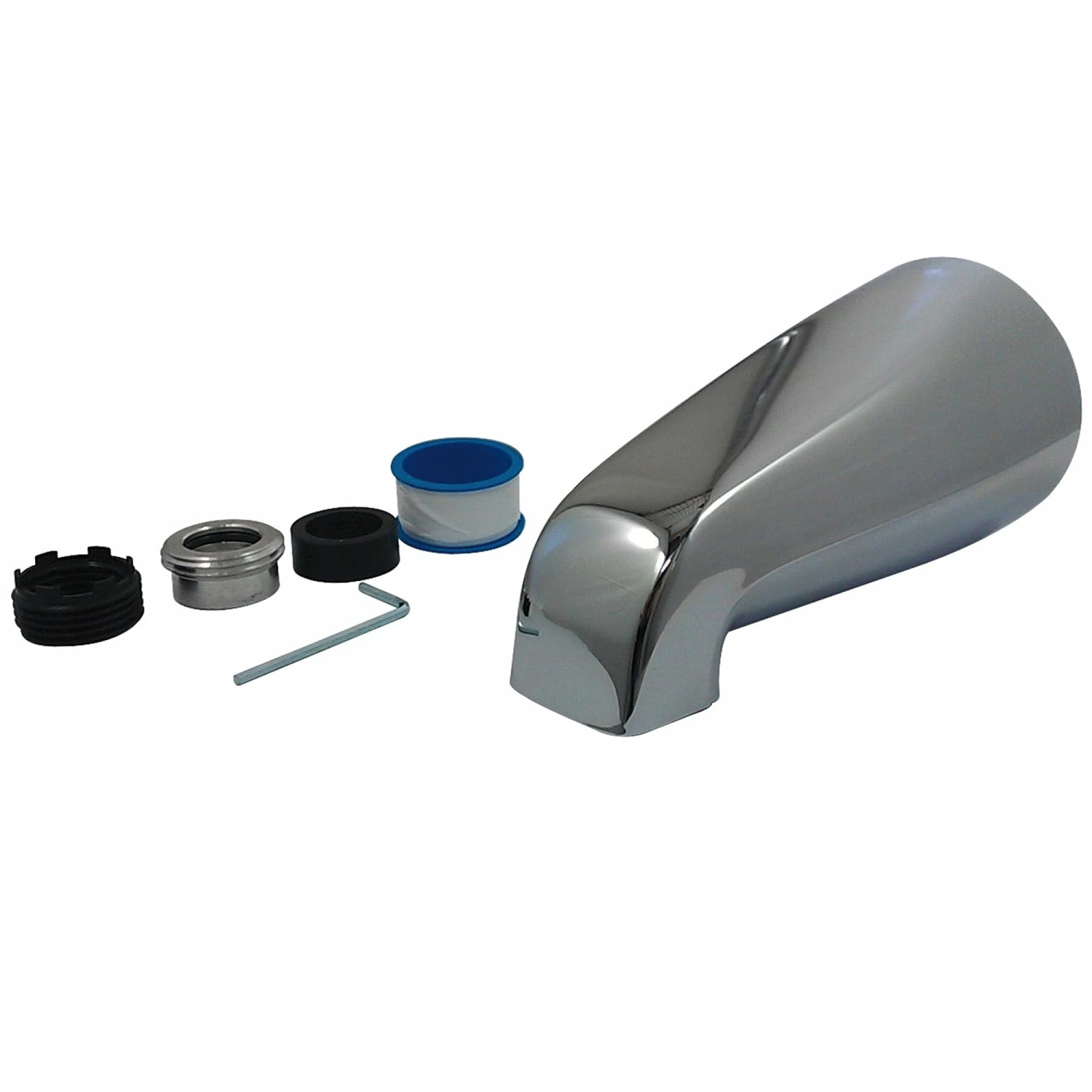 Shower Scape K1272A1 5-1/8 Inch Universal Non-Diverter Tub Spout, Polished Chrome