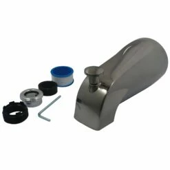 Shower Scape K1273A8 5-3/8 Inch Universal Diverter Tub Spout, Brushed Nickel