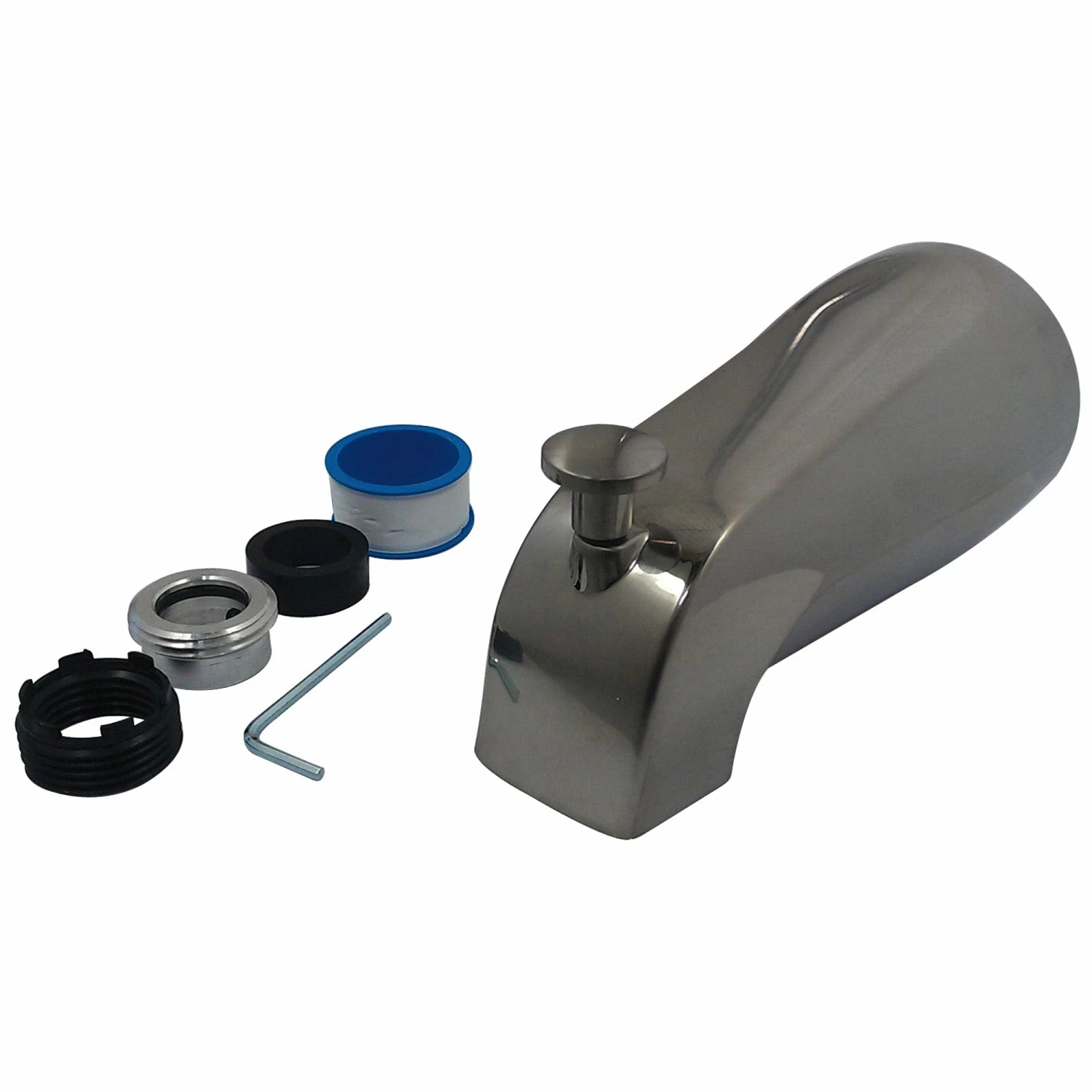 Shower Scape K1273A8 5-3/8 Inch Universal Diverter Tub Spout, Brushed Nickel