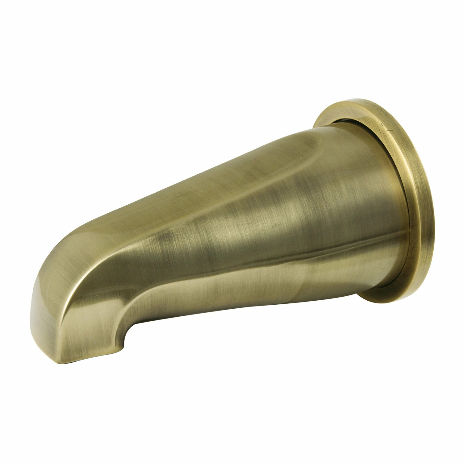 Shower Scape K187E3 5-Inch Non-Diverter Tub Spout With Flange, Antique Brass