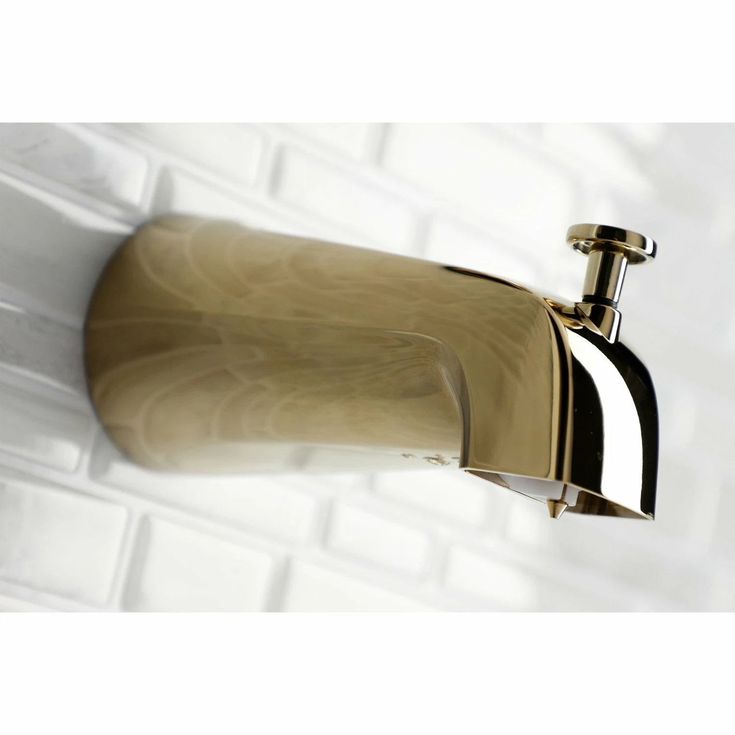 Shower Scape K188A2 5-1/4 Inch Diverter Tub Spout, Polished Brass - Image 2