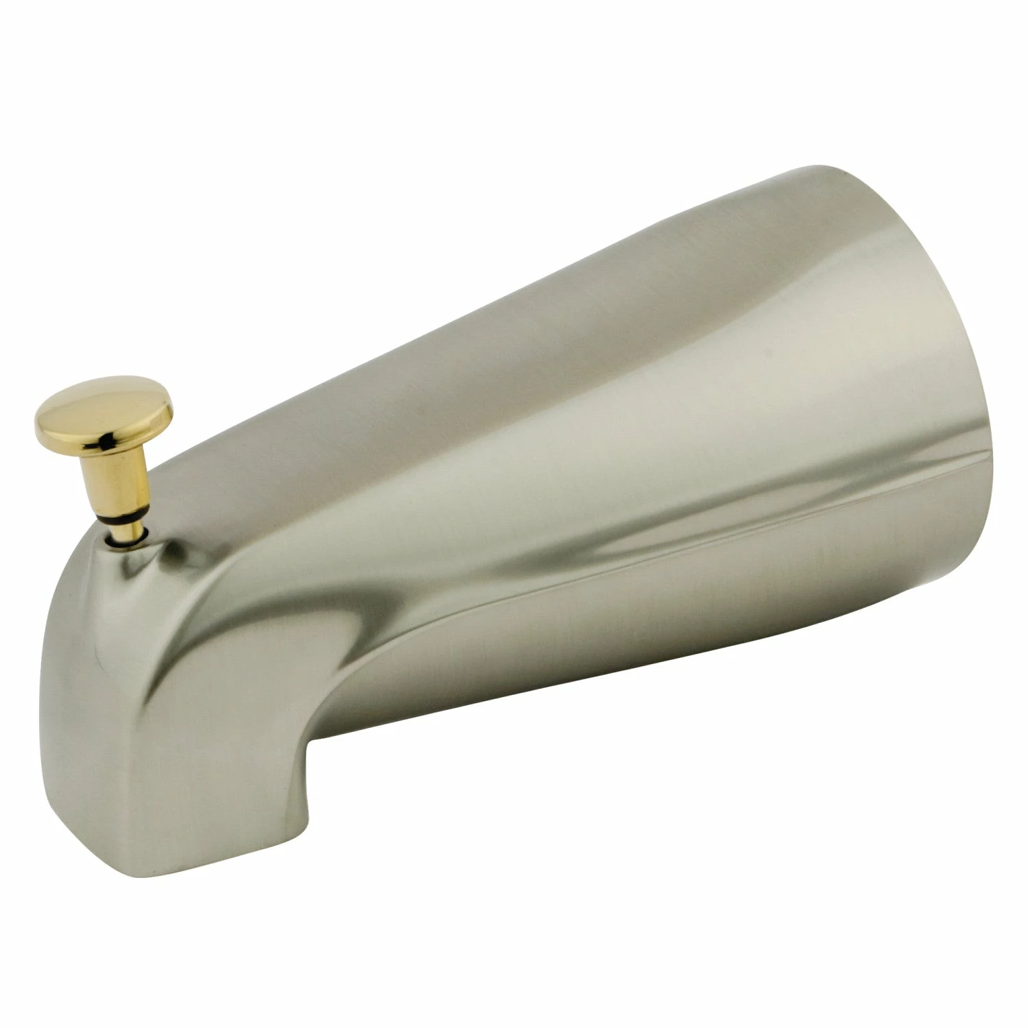 Shower Scape K188A9 5-1/4 Inch Diverter Tub Spout, Brushed Nickel/Polished Brass