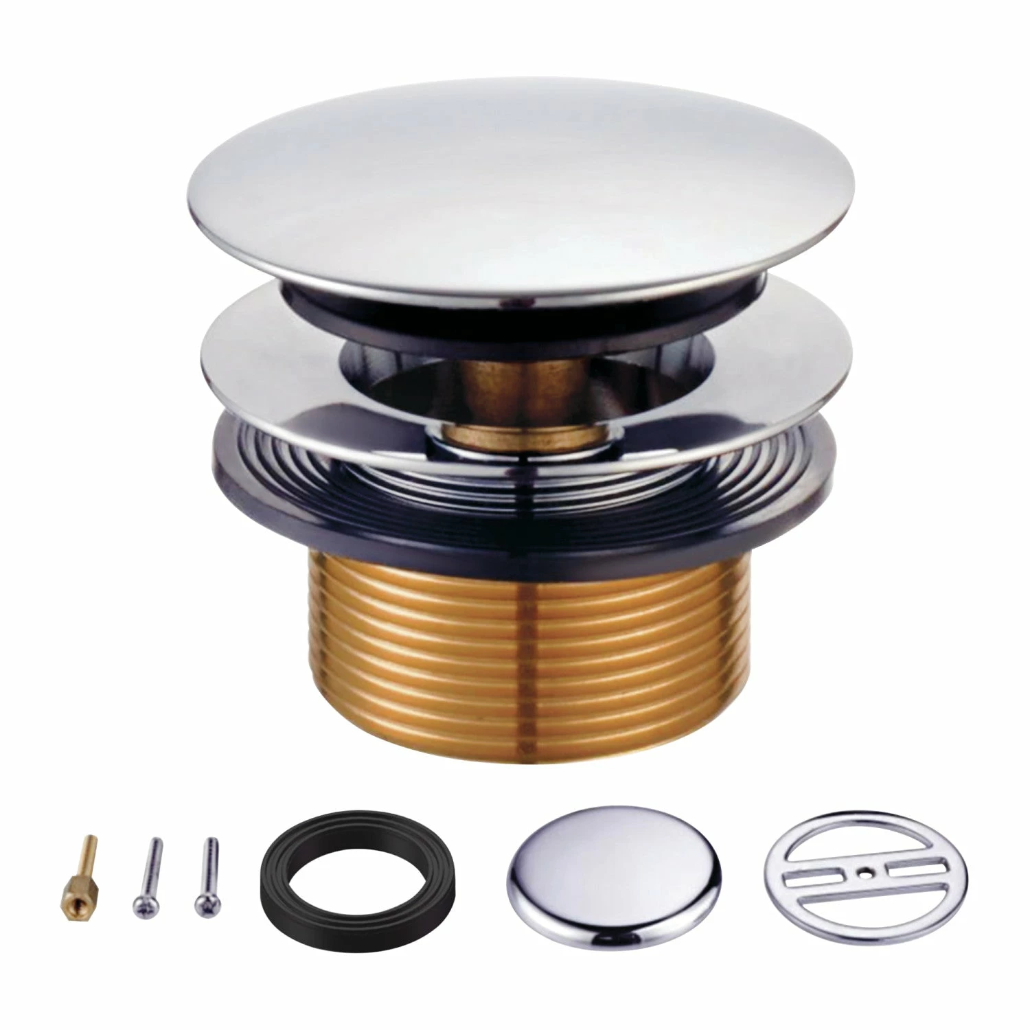 Eugene KBU2001 Toe Touch Tub Drain Conversion Kit, Polished Chrome