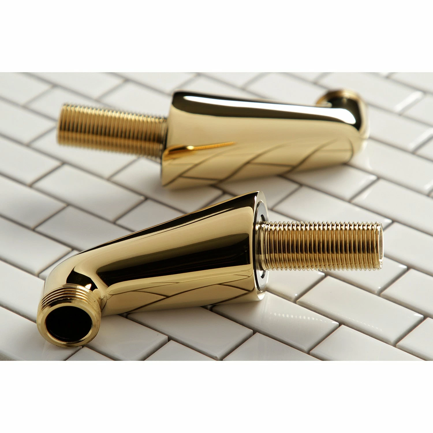 KSEL267PB Brass Deck Mount Tub Faucet Riser (KS267PB), Polished Brass - Image 2