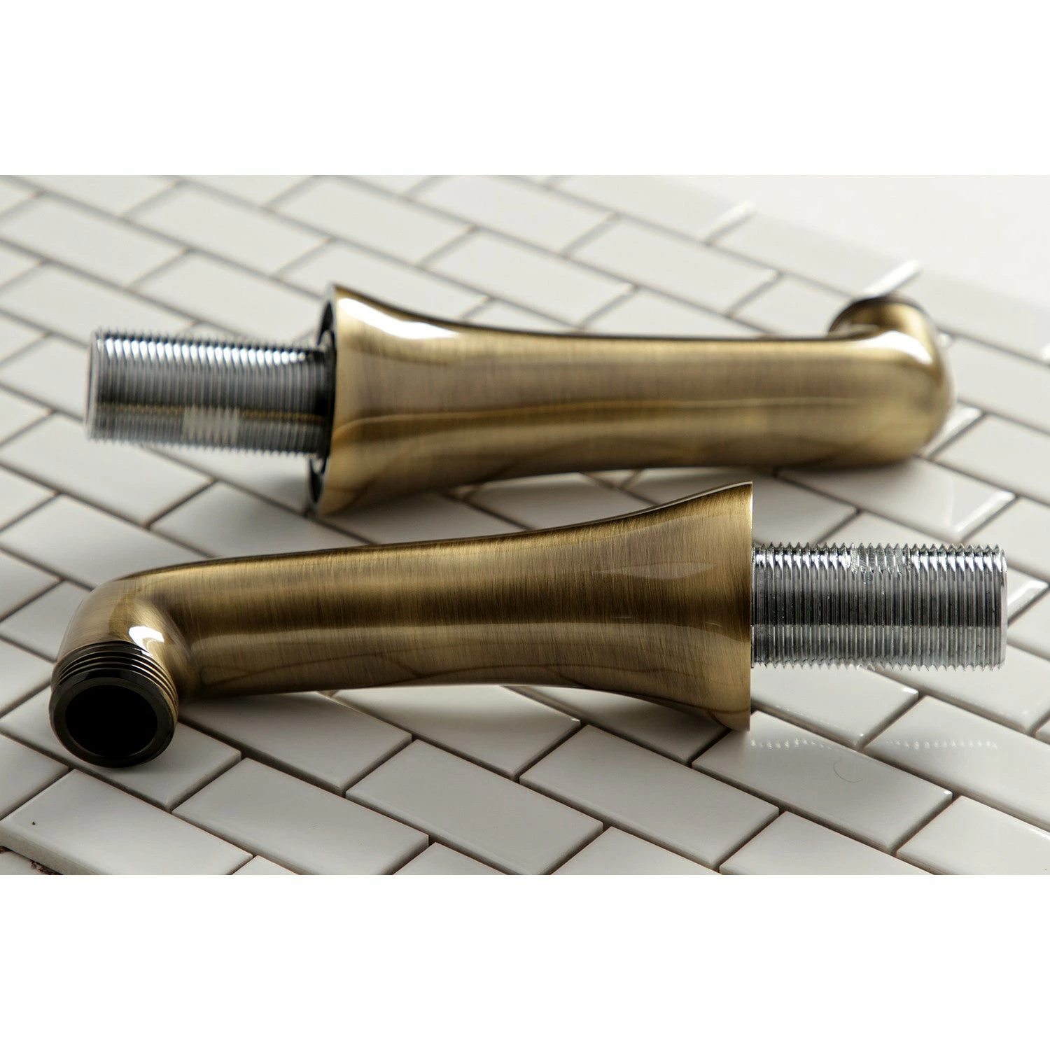 KSEL268AB Brass Deck Mount Tub Faucet Riser (KS268AB), Antique Brass - Image 2