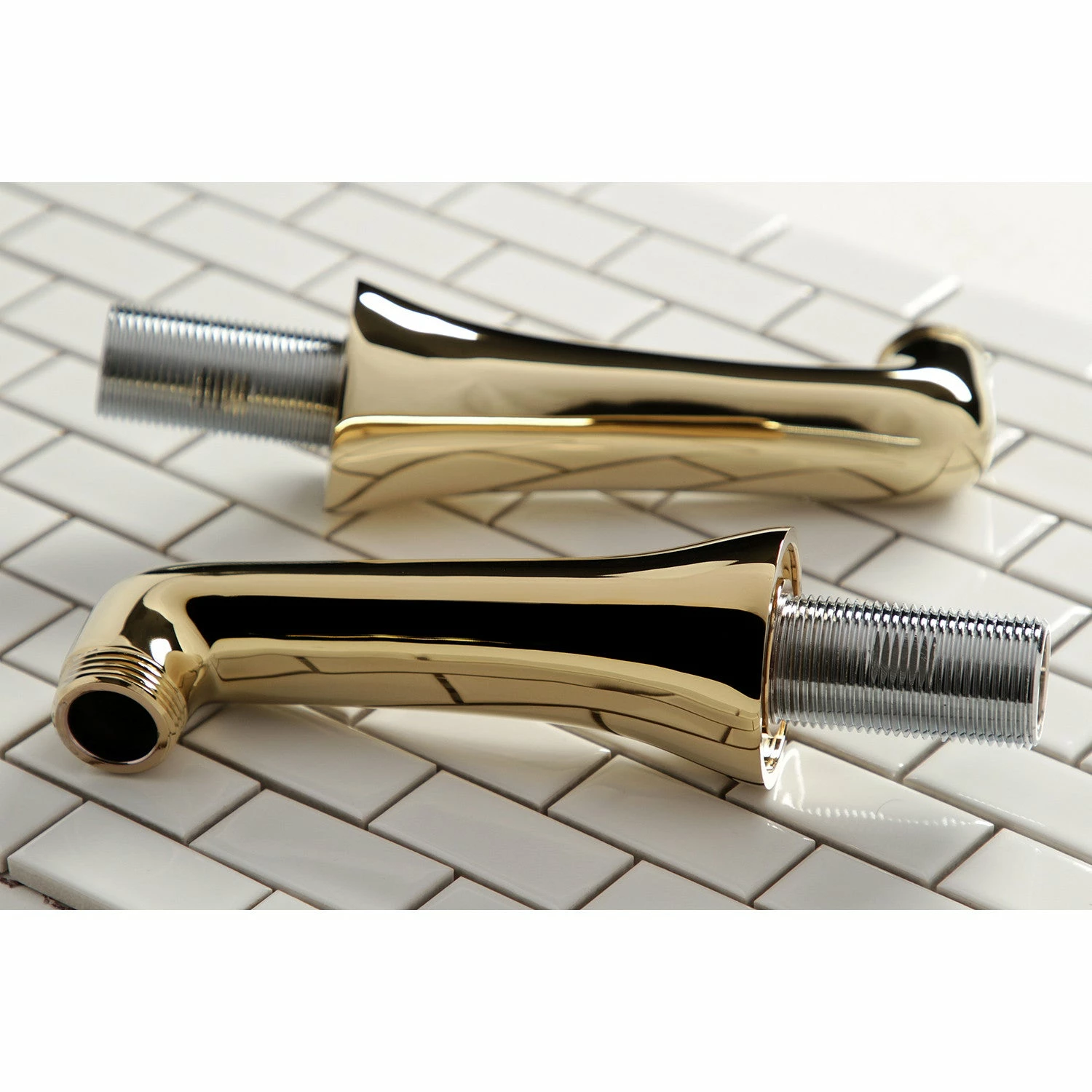 KSEL268PB Brass Deck Mount Tub Faucet Riser (KS268PB), Polished Brass - Image 2