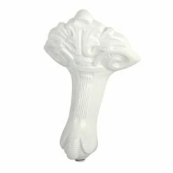 Aqua Eden NHVCTZBW 4-Piece (Set) Bourbon Brass Tub Feet, White