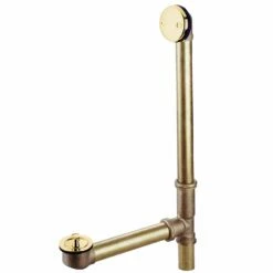 Made To Match PDLL3162 21-Inch Brass Lift And Turn Tub Waste And Overflow, Polished Brass