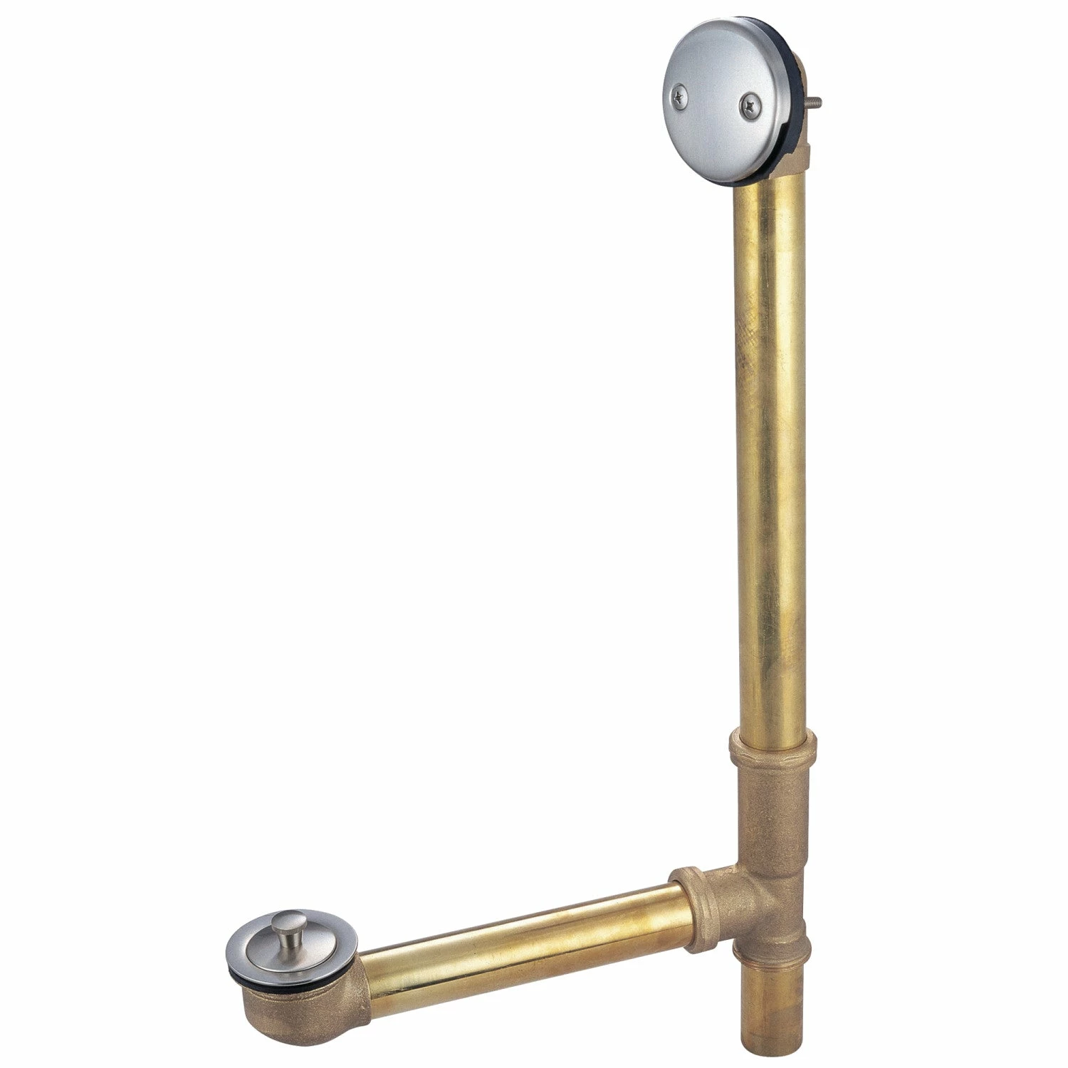 Made To Match PDLL3168 21-Inch Brass Lift And Turn Tub Waste And Overflow, Brushed Nickel