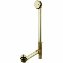 Made To Match PDLL3182 23-Inch Brass Lift And Turn Tub Waste And Overflow, Polished Brass