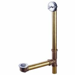 Made To Match PDTL1181 23-Inch Brass Trip Lever Tub Waste And Overflow With Grid Strainer, Polished Chrome