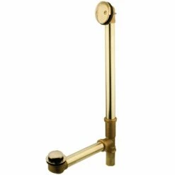 Made To Match PDTT2182 23-Inch Brass Toe Touch Tub Waste And Overflow, Polished Brass